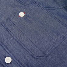 Load image into Gallery viewer, Dunham 02 Luxury Dark Blue Chambray Patch Shirt
