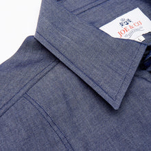 Load image into Gallery viewer, Dunham 02 Luxury Dark Blue Chambray Patch Shirt
