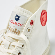 Load image into Gallery viewer, Joe & Co X Gola 02 Off White Canvas & Vulcanised Rubber Hi Top