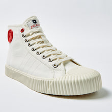 Load image into Gallery viewer, Joe & Co X Gola 02 Off White Canvas & Vulcanised Rubber Hi Top