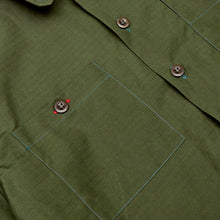 Load image into Gallery viewer, Tatton 01 Dark Olive Water Repellent Ripstop Over Shirt