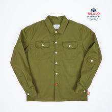 Load image into Gallery viewer, Paxton 17 Olive cotton twill over shirt