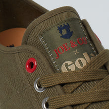 Load image into Gallery viewer, Joe & Co X Gola 04 Olive Canvas & Vulcanised Rubber Tennis Shoe