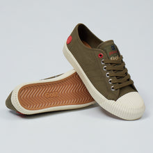 Load image into Gallery viewer, Joe & Co X Gola 04 Olive Canvas & Vulcanised Rubber Tennis Shoe
