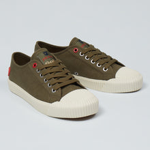 Load image into Gallery viewer, Joe & Co X Gola 04 Olive Canvas & Vulcanised Rubber Tennis Shoe