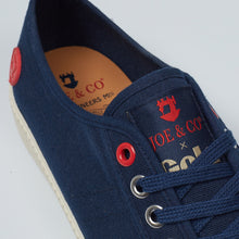 Load image into Gallery viewer, Joe & Co X Gola 03 Navy Canvas & Vulcanised Rubber Tennis Shoe