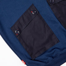 Load image into Gallery viewer, Holt 01 Dark Navy Knitted Loopback Hooded Sweatshirt