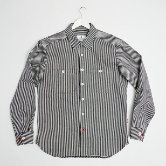 Morgan 1 9oz Hickory Railroad Stripe Workers Shirt