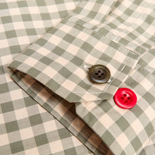 Load image into Gallery viewer, Brighton 2 Luxury Olive Gingham Tailed Shirt
