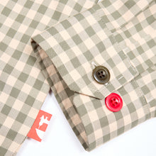 Load image into Gallery viewer, Brighton 2 Luxury Olive Gingham Tailed Shirt
