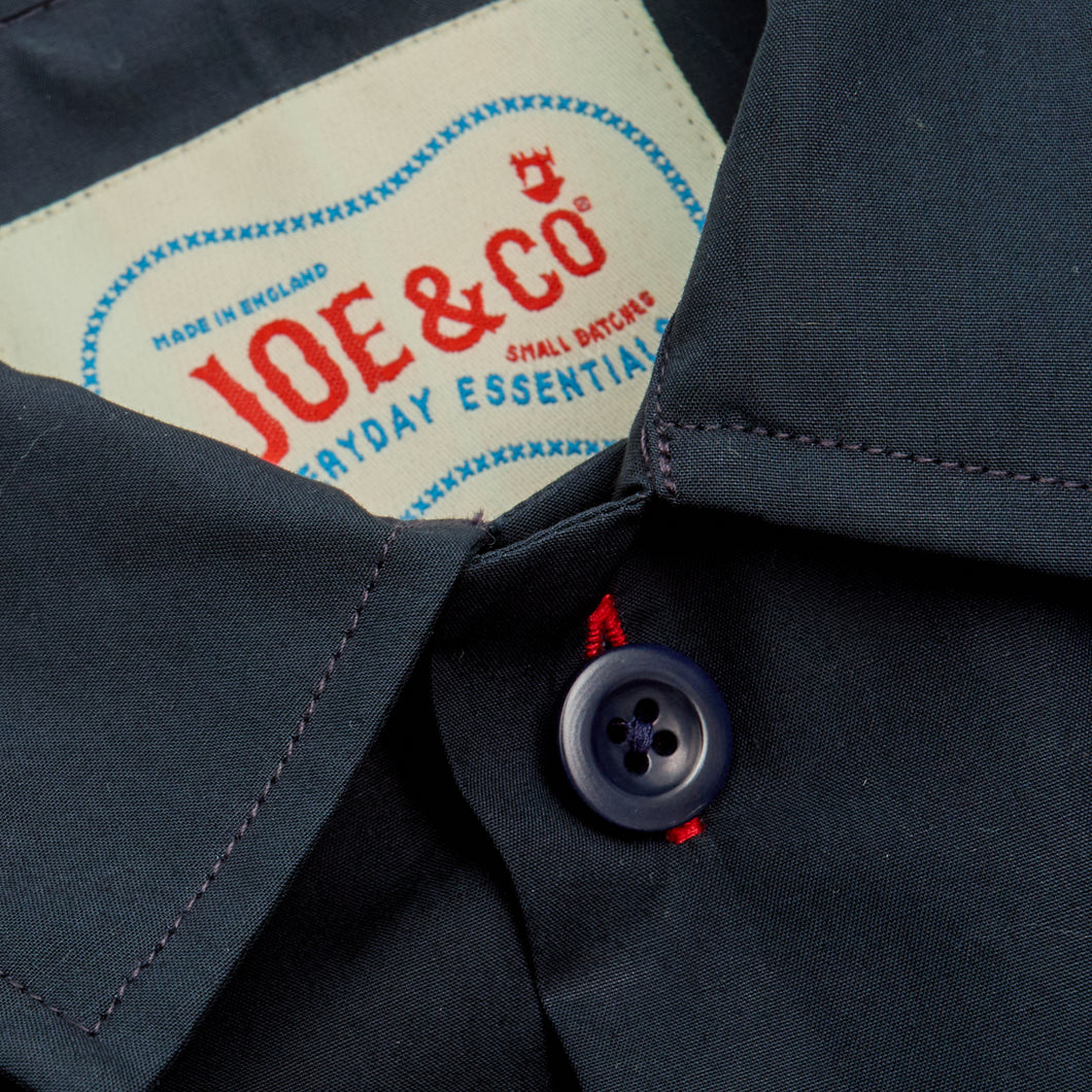 Arkwright 45 Dark Navy Luxury Poplin Over Shirt