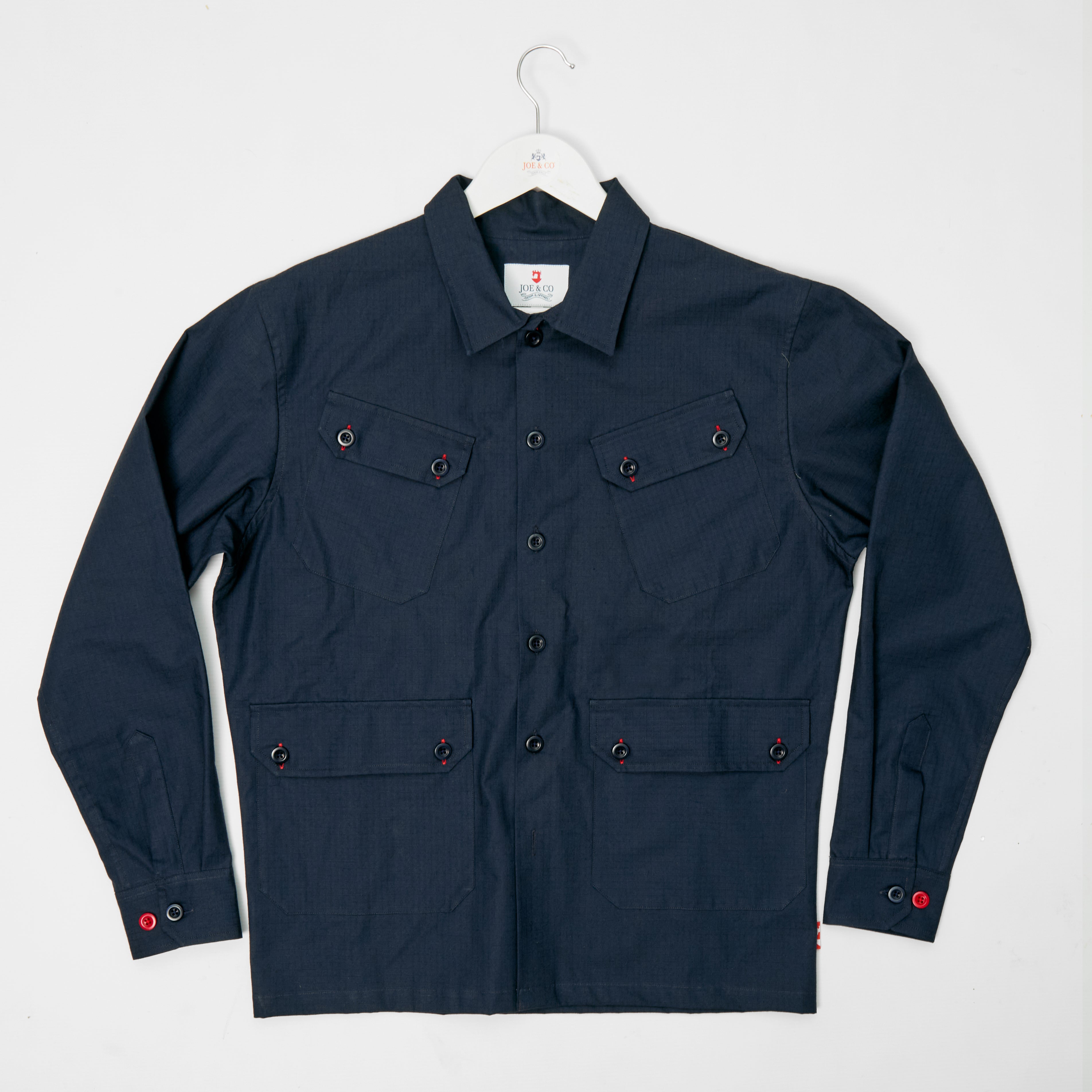 Arkwright 41 Dark Navy Cotton Ripstop Over Shirt – Joe & Co Denim / Apparel