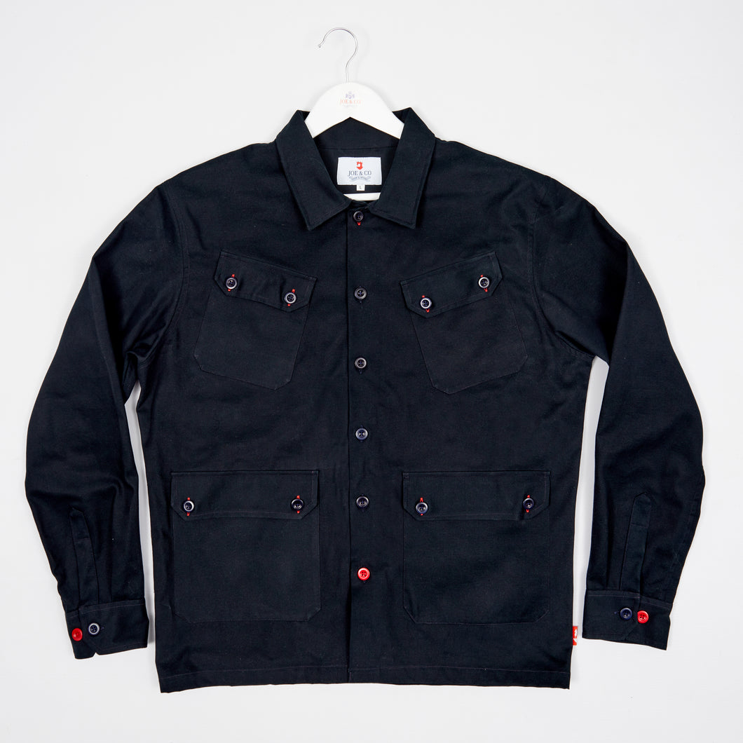 Arkwright 34 Dark Navy Cotton Twill Over Shirt