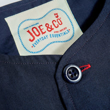 Load image into Gallery viewer, Baines 23 Navy Luxury Cotton Poplin Over Shirt
