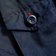 Load image into Gallery viewer, Baines 23 Navy Luxury Cotton Poplin Over Shirt
