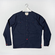 Load image into Gallery viewer, Baines 23 Navy Luxury Cotton Poplin Over Shirt

