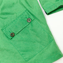 Load image into Gallery viewer, ASYEMMETRIC APPLE GREEN DRY WAX COAT
