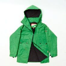 Load image into Gallery viewer, ASYEMMETRIC APPLE GREEN DRY WAX COAT
