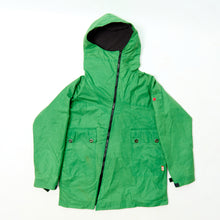 Load image into Gallery viewer, ASYEMMETRIC APPLE GREEN DRY WAX COAT

