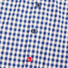 Load image into Gallery viewer, Brighton 1 Luxury Navy Gingham Tailed Shirt
