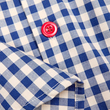 Load image into Gallery viewer, Brighton 1 Luxury Navy Gingham Tailed Shirt
