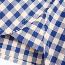 Load image into Gallery viewer, Brighton 1 Luxury Navy Gingham Tailed Shirt
