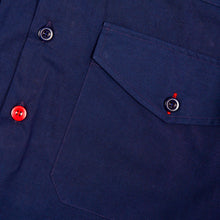 Load image into Gallery viewer, Whitney 1 Luxury Poplin Multi Pocket Dark Navy Over Shirt
