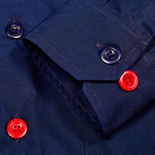 Load image into Gallery viewer, Whitney 1 Luxury Poplin Multi Pocket Dark Navy Over Shirt

