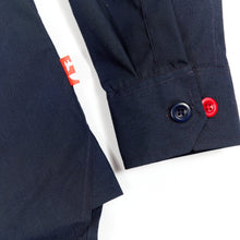 Load image into Gallery viewer, Boulton  Navy Luxury Cotton Poplin Tailed Shirt
