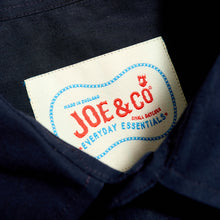 Load image into Gallery viewer, Boulton  Navy Luxury Cotton Poplin Tailed Shirt
