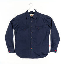 Load image into Gallery viewer, Boulton  Navy Luxury Cotton Poplin Tailed Shirt

