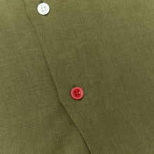 Load image into Gallery viewer, Beswick 05 Moss Linen Bowling Shirt
