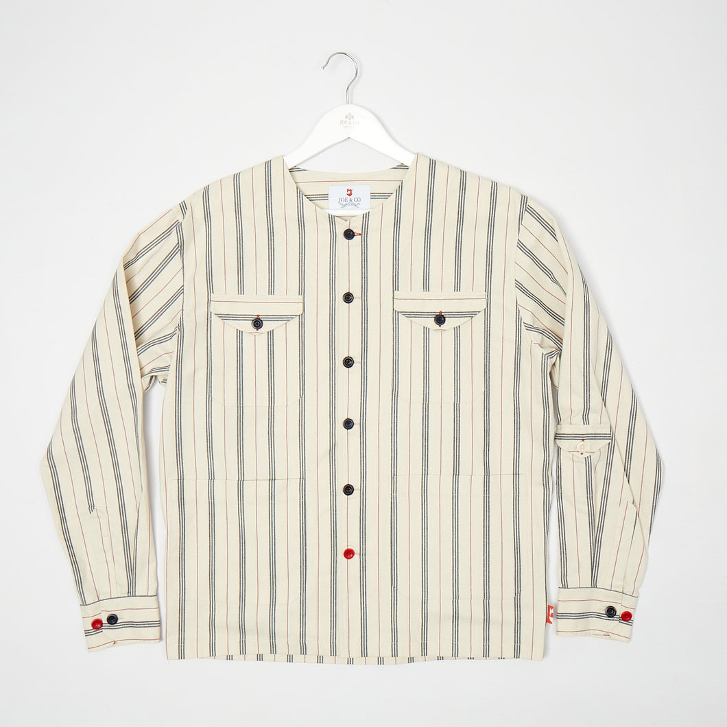 Baines 18 Candy Stripe Cotton Twill Over Shirt