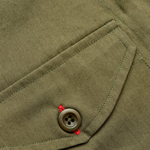 Load image into Gallery viewer, Baines 21 Khaki / Navy Luxury Cotton Poplin Over Shirt
