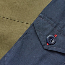 Load image into Gallery viewer, Baines 21 Khaki / Navy Luxury Cotton Poplin Over Shirt
