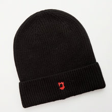 Load image into Gallery viewer, Signature Merino Wool Black Beanie
