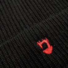 Load image into Gallery viewer, Signature Merino Wool Black Beanie
