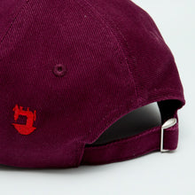 Load image into Gallery viewer, Babe 01 Outlined Burgandy Brushed Cotton 6 Panel Ball Cap
