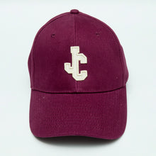 Load image into Gallery viewer, Babe 01 Outlined Burgandy Brushed Cotton 6 Panel Ball Cap
