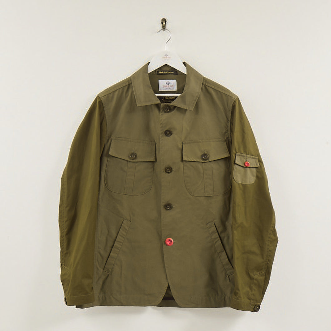 Bessemer Dark Olive & Green Toned Dry Wax Hunting Style Jacket