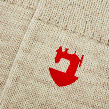 Load image into Gallery viewer, Wool Ribbed Fawn And Navy Socks
