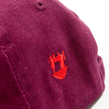 Load image into Gallery viewer, Babe 03 Outlined Burgandy Brushed Cotton 6 Panel Ball Cap
