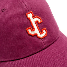 Load image into Gallery viewer, Babe 03 Outlined Burgandy Brushed Cotton 6 Panel Ball Cap
