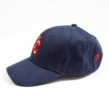 Load image into Gallery viewer, Babe 4 Outlined Navy Brushed Cotton 6 Panel Ball Cap
