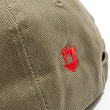 Load image into Gallery viewer, Babe 2 Outlined Khaki Brushed Cotton 6 Panel Ball Cap
