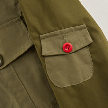 Load image into Gallery viewer, Bessemer Dark Olive &amp; Green Toned Dry Wax Hunting Style Jacket
