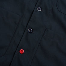 Load image into Gallery viewer, Baines 19 Dark Navy Blue Mixed Cotton Over Shirt
