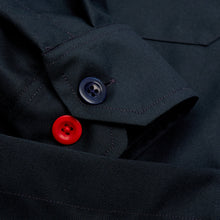 Load image into Gallery viewer, Baines 19 Dark Navy Blue Mixed Cotton Over Shirt
