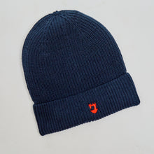 Load image into Gallery viewer, Signature Merino Wool Navy Beanie
