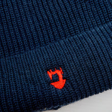 Load image into Gallery viewer, Signature Merino Wool Navy Beanie
